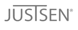Justsen logo black and white